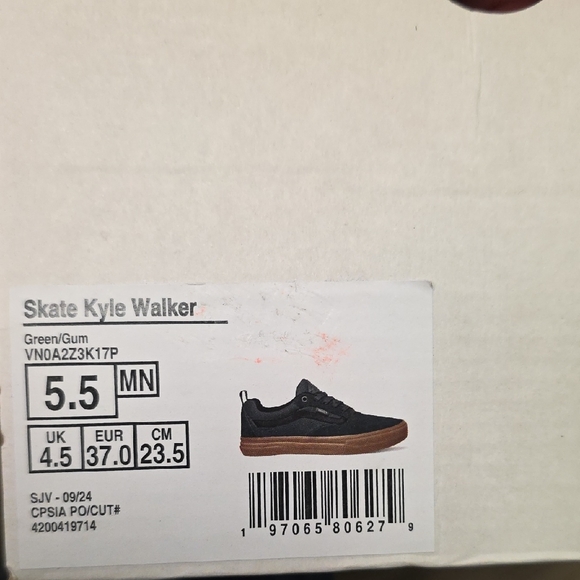 Vans Skate Kyle Walker – Green/Gum – Men’s 5.5 / Women’s 7.0 - Picture 2 of 6